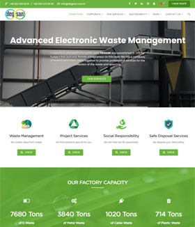 Recycling Company Corporate Web Site (Freelance Project)